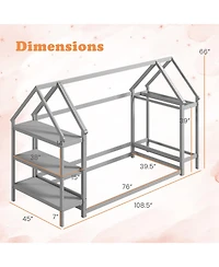 Gouun Montessori Floor Bed with Safety Rails