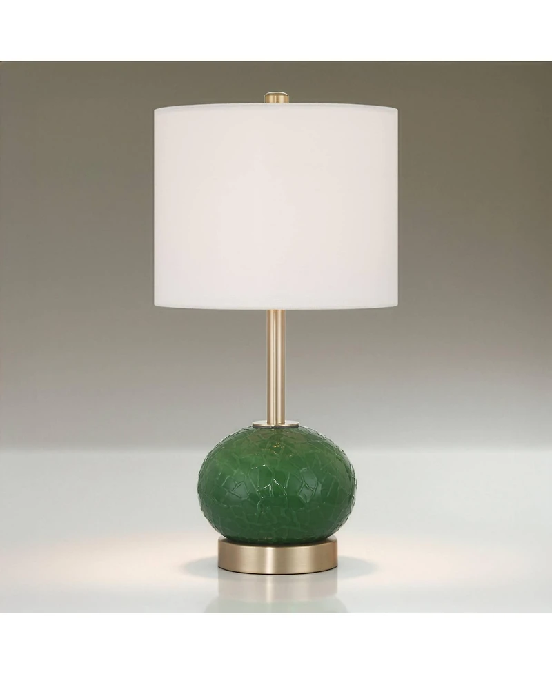 360 Lighting Maris 20" High Glass and Satin Brass Table Lamp