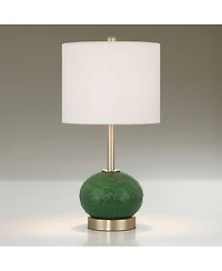 360 Lighting Maris 20" High Glass and Satin Brass Table Lamp