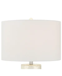 360 Lighting Sabina 27 1/2"H Textured Pearlescent Cylinder Table Lamp Set