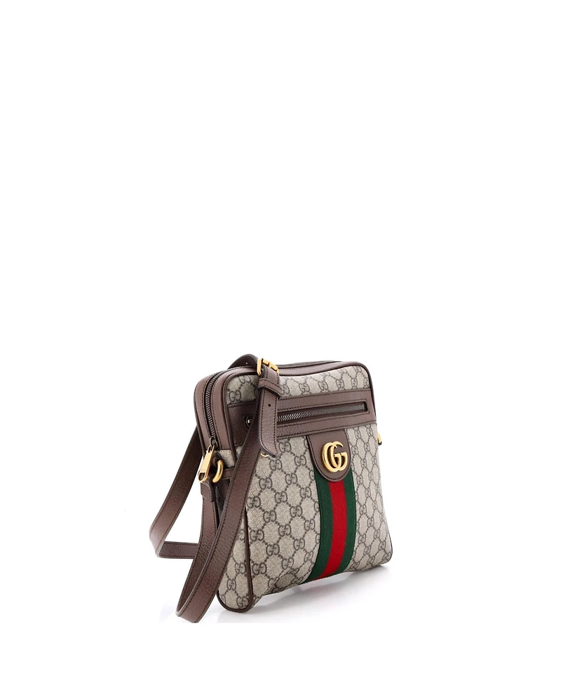 Pre-Owned Gucci Small Ophidia Messenger Bag Gg Coated Canvas