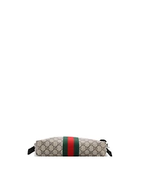 Pre-Owned Gucci Medium Web Messenger Bag Gg Coated Canvas