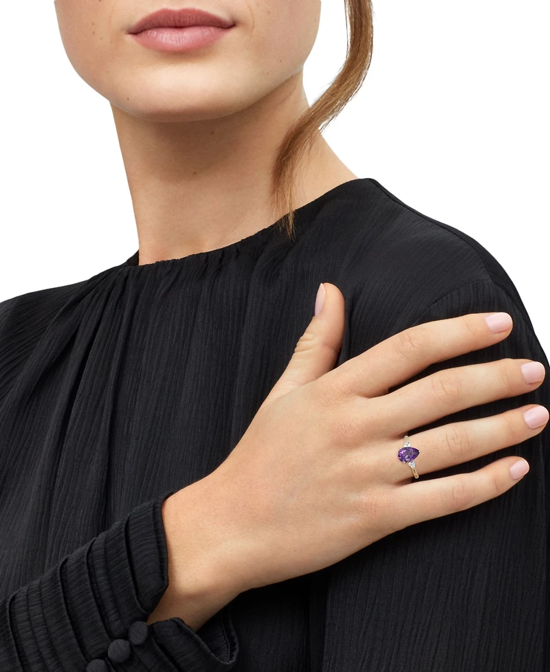 Macy's Amethyst (1-1/2 ct. t.w.) & Diamond Accent Ring 14k Yellow Gold (Also Available Multi-Stones)
