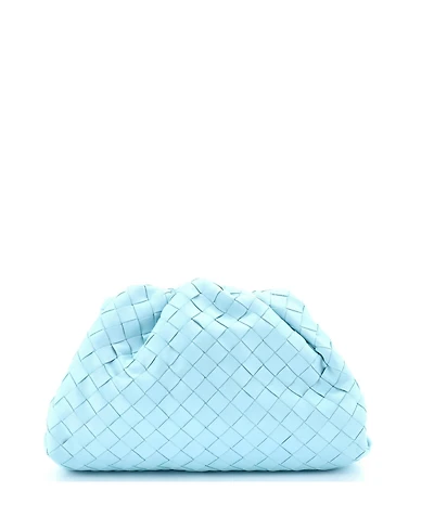 Pre-Owned Bottega Veneta Teen The Pouch Intrecciato Nappa