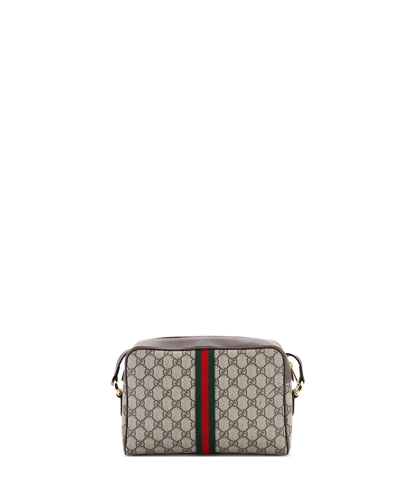 Pre-Owned Gucci Small Ophidia Shoulder Bag Gg Coated Canvas