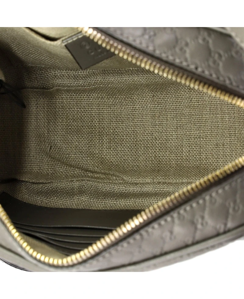 Pre-Owned Gucci Mini Bree Disco Crossbody Bag Microguccissima Leather