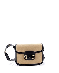 Pre-Owned Gucci Small Horsebit 1955 Shoulder Bag Canvas and Leather
