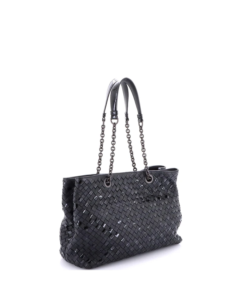 Pre-Owned Bottega Veneta Medium Double Chain Tote Intrecciato Nappa