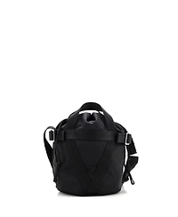 Pre-Owned Bottega Veneta Small Convertible Drawstring Bucket Bag Intrecciato Effect Jacquard