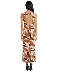 Donna Morgan Women's Aria Scoop Neck Midi Dress