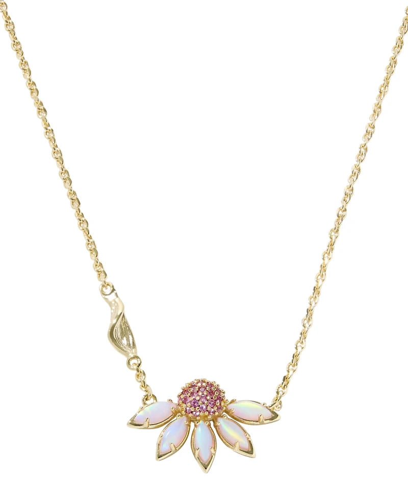 Kendra Scott Anya Cubic Zirconia and Crystal Flower Short Pendant Necklace