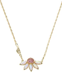 Kendra Scott Anya Cubic Zirconia and Crystal Flower Short Pendant Necklace