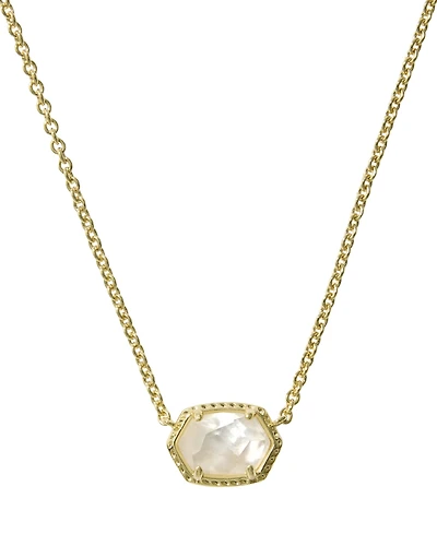 Kendra Scott Daphne Amazonite 14k Gold-Tone Over Brass Short Pendant Necklace
