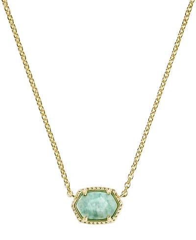 Kendra Scott Daphne Amazonite 14k Gold-Tone Over Brass Short Pendant Necklace