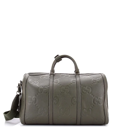 Pre-Owned Gucci Small Duffle Bag Jumbo Gg Embossed Leather