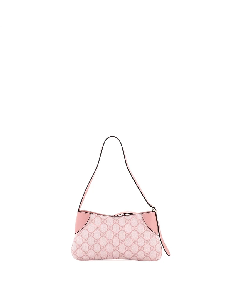 Pre-Owned Gucci Small Emblem Shoulder Bag Gg Coated Canvas with Leather