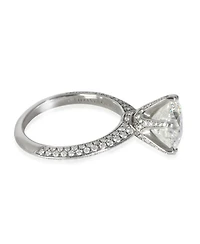 Pre-Owned Tiffany & Co 2.57 ct Round Brilliant Diamond Pave Solitaire Engagement Ring