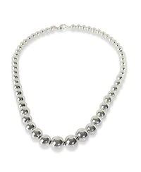 Pre-Owned Tiffany & Co Sterling Silver HardWear Graduating Ball Necklace