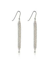 Pre-Owned Tiffany & Co Sterling Silver Diamond Elsa Peretti Mesh Earrings