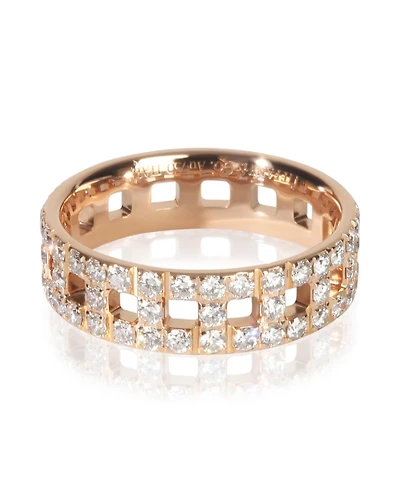 Pre-Owned Tiffany & Co Rose Gold Diamond True Wide Ring