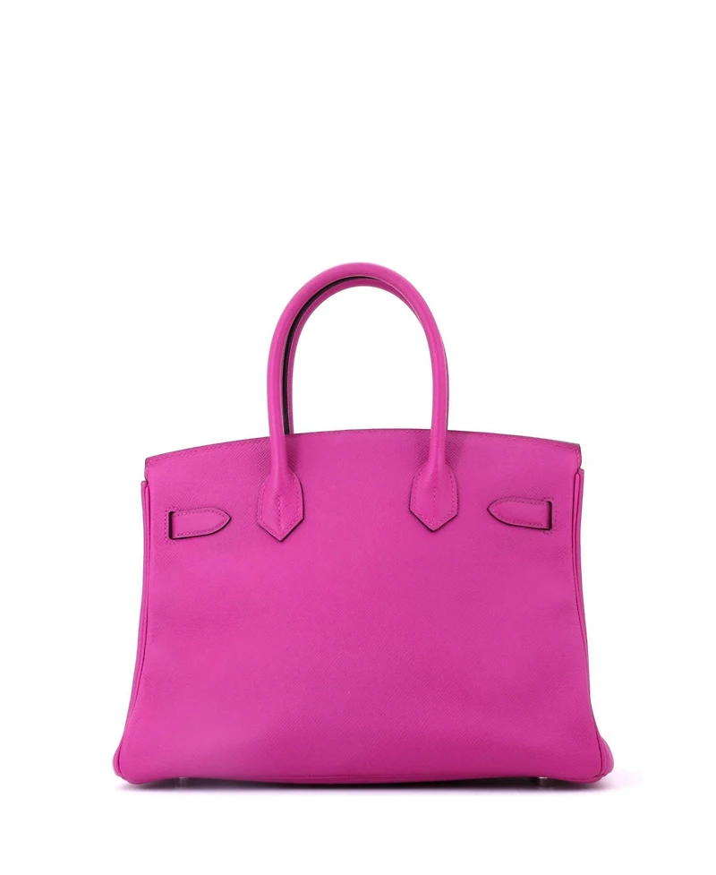 Pre-Owned HERMES Birkin 30 Handbag Pink Epsom with Palladium Hardware