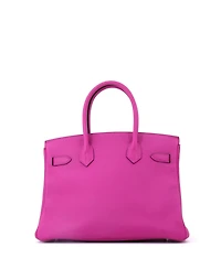 Pre-Owned HERMES Birkin 30 Handbag Pink Epsom with Palladium Hardware