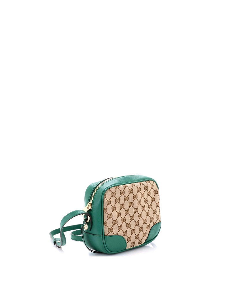 Pre-Owned Gucci Mini Bree Disco Crossbody Bag Gg Canvas with Leather