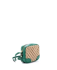 Pre-Owned Gucci Mini Bree Disco Crossbody Bag Gg Canvas with Leather