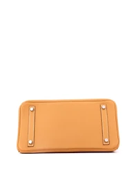 Pre-Owned HERMES Birkin 30 Handbag Brown Clemence with Palladium Hardware