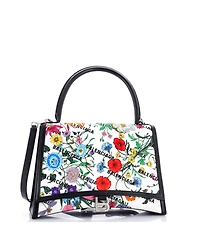 Pre-Owned Gucci Medium x Balenciaga The Hacker Project Hourglass Top Handle Bag Flora Canvas