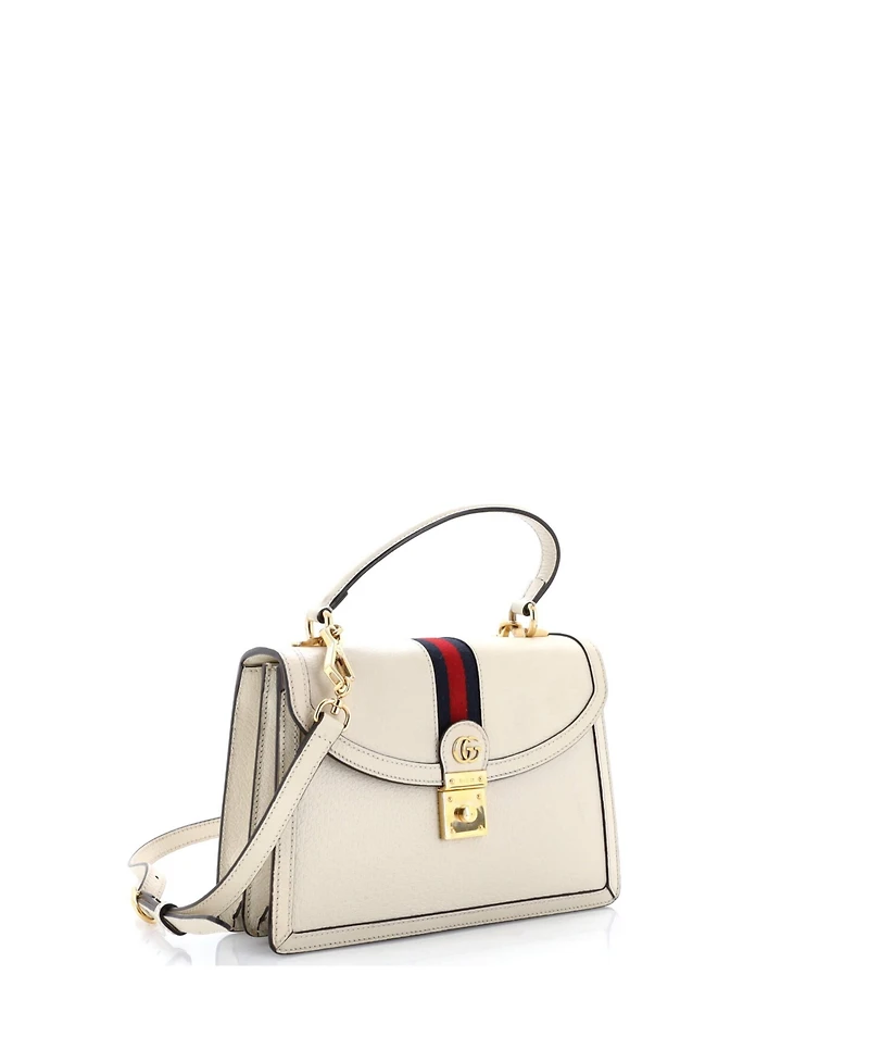Pre-Owned Gucci Small Ophidia Flap Top Handle Bag Leather