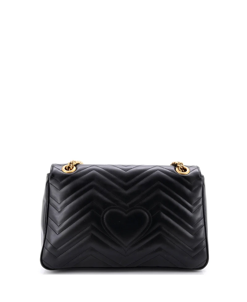 Pre-Owned Gucci Medium Gg Marmont Flap Bag Matelasse Leather