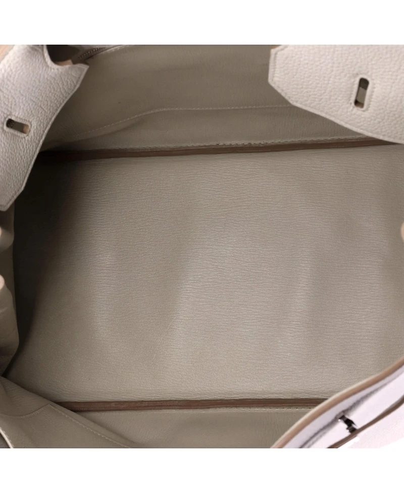 Pre-Owned HERMES Birkin 40 Handbag Grey Togo with Palladium Hardware