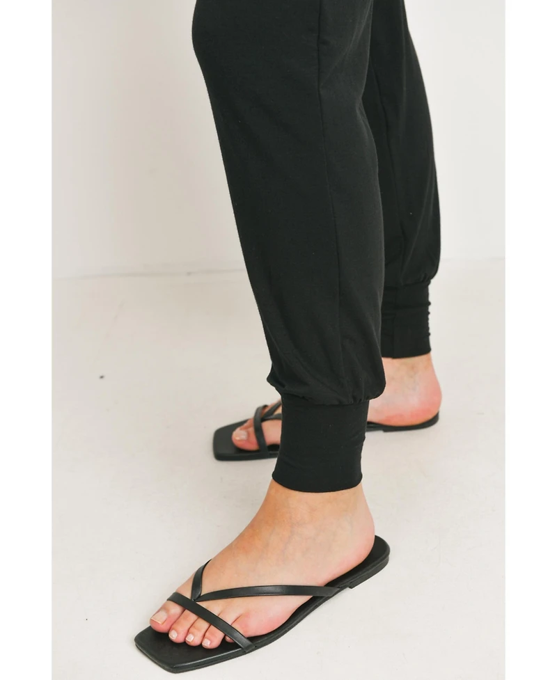 Hello Miz Maternity Over-the-Belly Pull-On Joggers With Side Pockets