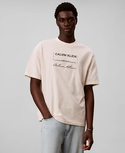 Calvin Klein Men's Invitation Logo Crewneck T-Shirt