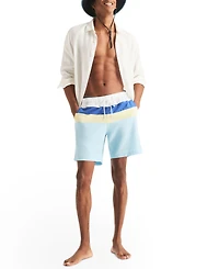Nautica Men's Full Elastic Color Block Boxer Liner Swimsuit