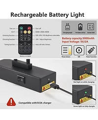 Busdays 16in Rechargeable Battery Picture Light with Remote, Dimmable Led Art Wall Sconce