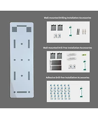 Busdays 60" x 15" Full Body Wall Mirror with Rounded Corners, 5mm Explosion Proof