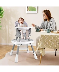 Sugift 16 in 1 Baby High Chair with Activity Center and Booster