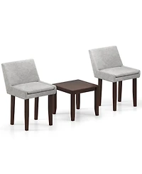 Sugift Three Piece Accent Table and Chair Set for Living Room