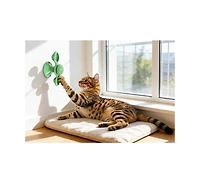 Zeus and Ruta Windmill Style Rotating Suction Cup Cat Toy Spinning Interactive Window Mounted Kitten Plaything