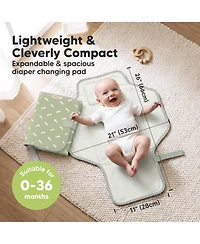 KeaBabies Flex Portable Changing Pad for Baby, Travel, Foldable Large Waterproof Baby Diaper Mat Bag