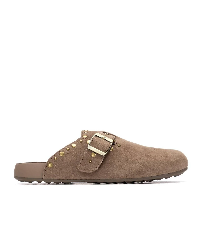 Xti Women's Suede Clog Mule Flats