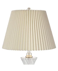 Regency Hill Luca Modern Table Lamps 25 1/2" High Set of 2 Twisted Glass with Usb Charging Port Drum Shade for Bedroom Living Room Desk