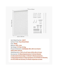 Laoties Faux Wood Cordless Window Blinds