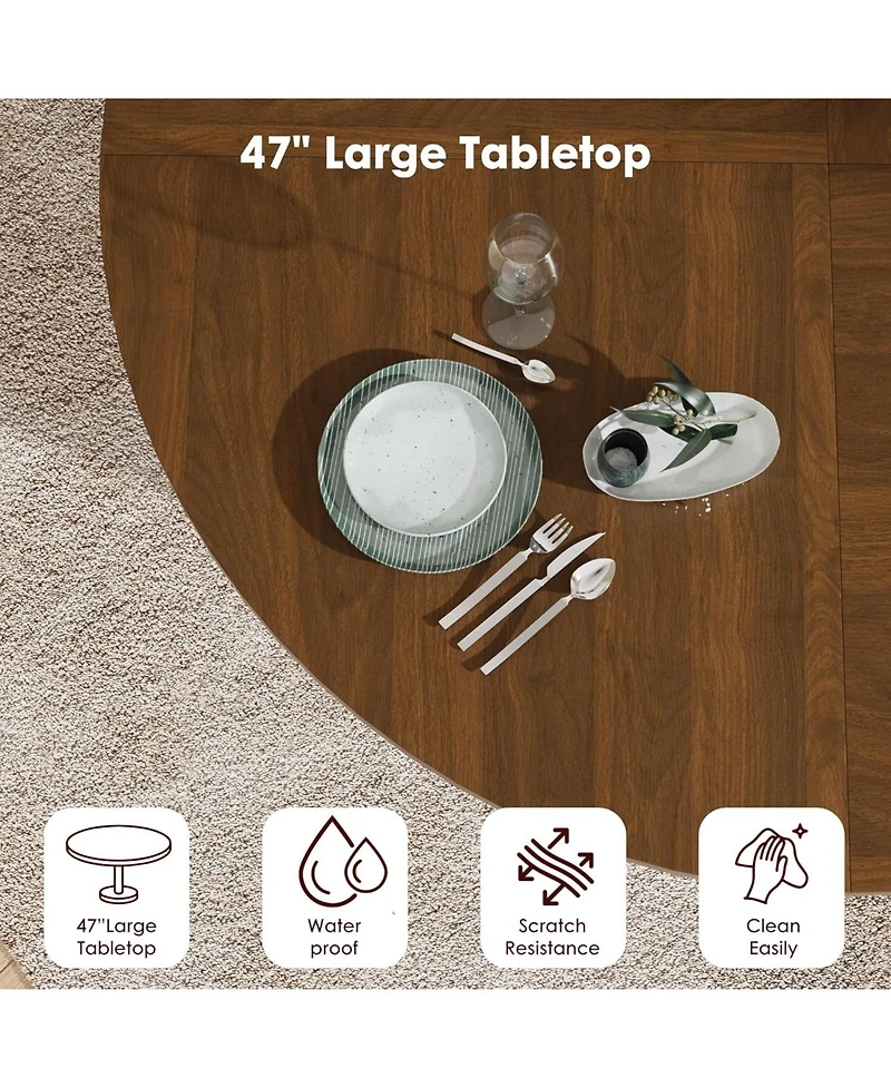 gaomon 47 Inch Round Dining Table for 4