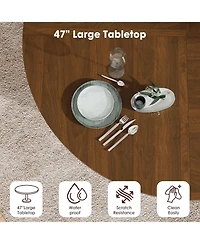 gaomon 47 Inch Round Dining Table for 4