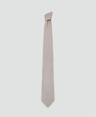 Mango Men's Microstructure Silk Blend Neck Tie