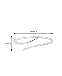 Diamond Open Bangle Bracelet (1-1/2 ct. t.w.) in 14k White Gold