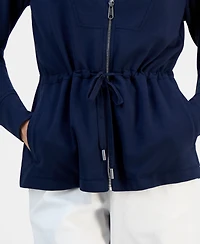 Style & Co Petite Luxsoft Fleece French Terry Chunky Zip Jacket, Macy's Exclusive